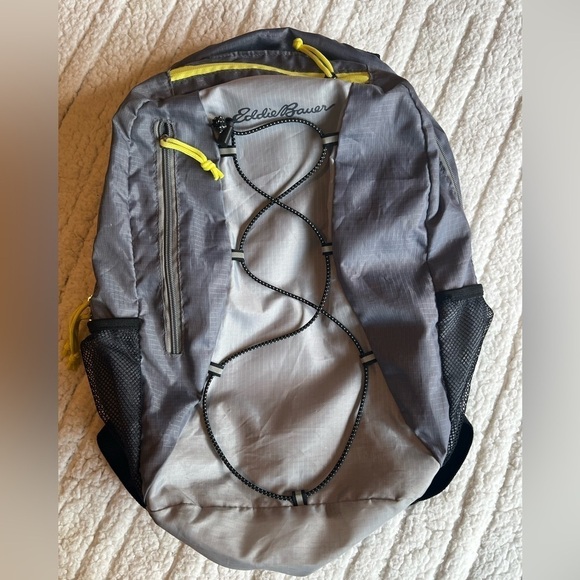 Eddie Bauer | Packable | Backpack | Gray/Neon Trim | Nylon - Picture 1 of 5